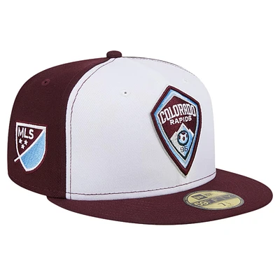 Men's New Era White/Burgundy Colorado Rapids 2024 Kick Off Collection 59FIFTY Fitted Hat