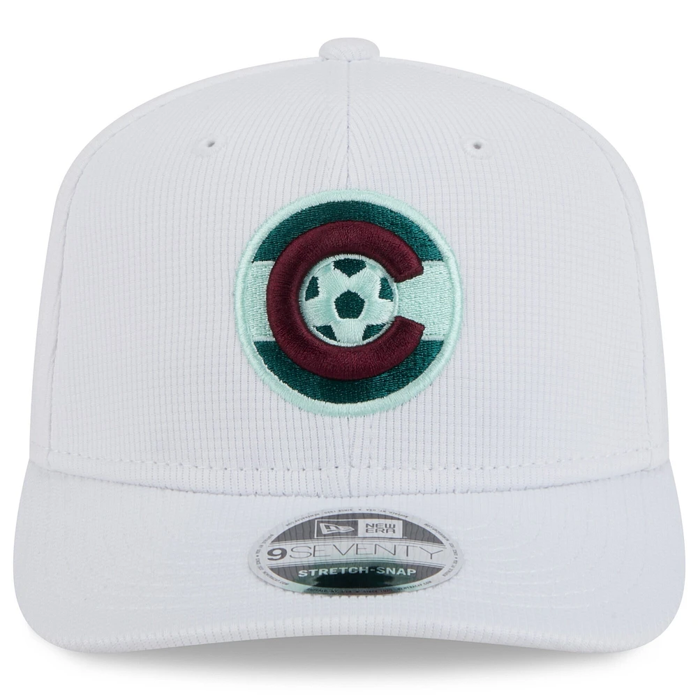 Men's New Era  White Colorado Rapids 2025 Jersey Hook 9SEVENTY Stretch-Snap Hat
