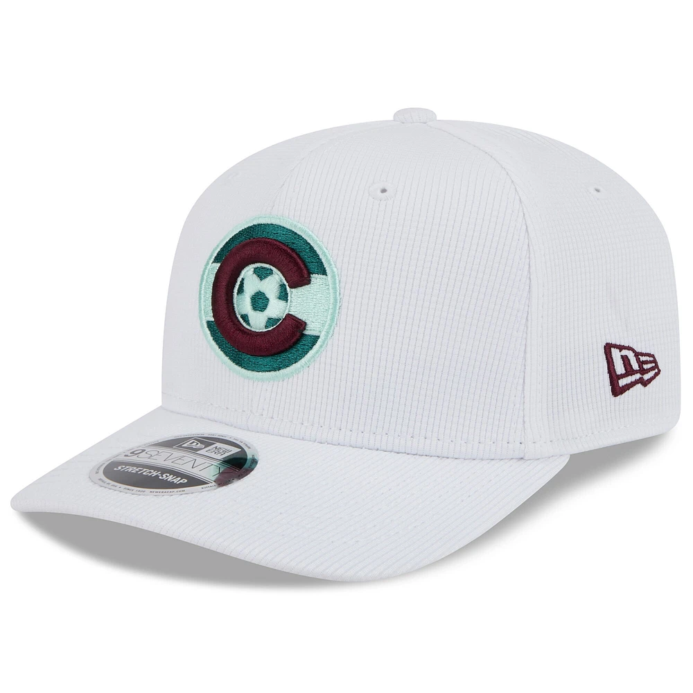 Men's New Era  White Colorado Rapids 2025 Jersey Hook 9SEVENTY Stretch-Snap Hat