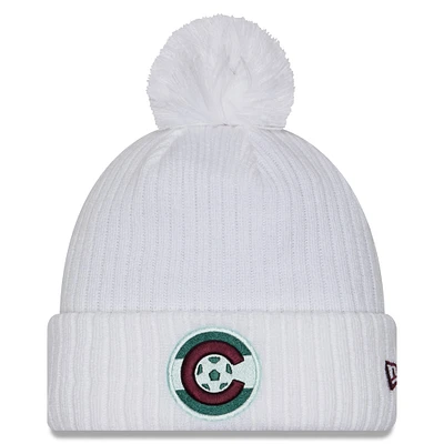 Men's New Era  White Colorado Rapids 2025 Jersey Hook Cuffed Knit Hat with Pom