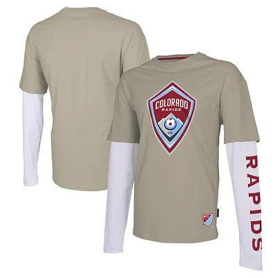 T-shirt à manches longues Stadium Essentials pour hommes, couleur beige, Colorado Rapids Status