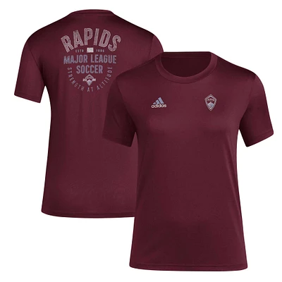 Women's adidas Burgundy Colorado Rapids Local Stoic AEROREADY T-Shirt