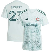 Women's adidas Cole Bassett Green Colorado Rapids 2025 Headwaters Replica Player Jersey