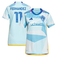 Women's adidas Omir Fernandez Light Blue Colorado Rapids 2024 New Day Kit Replica Player Jersey