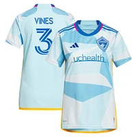 Maillot de joueur réplique adidas Sam Vines Colorado Rapids 2024 New Day Kit pour femme - Bleu clair