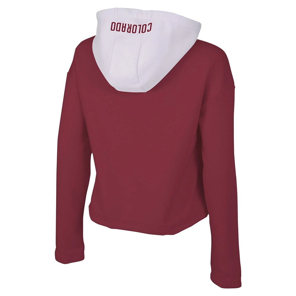 Women's Stadium Essentials Burgundy Colorado Rapids Game Plan Quarter-Zip Hoodie