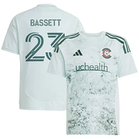 Youth adidas Cole Bassett Green Colorado Rapids 2025 Headwaters Replica Player Jersey