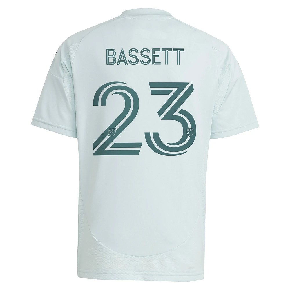 Youth adidas Cole Bassett Green Colorado Rapids 2025 Headwaters Replica Player Jersey