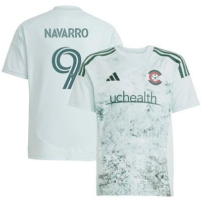 Maillot de joueur réplique adidas Rafael Navarro vert Colorado Rapids 2025 Headwaters pour jeunes
