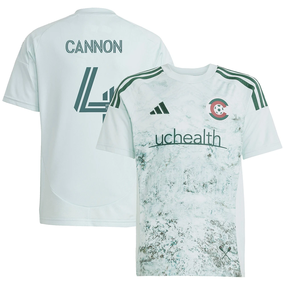 Maillot de joueur réplique adidas Reggie Cannon Green Colorado Rapids 2025 Headwaters pour jeunes