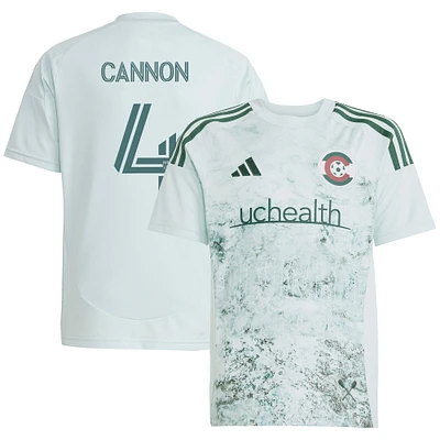 Maillot de joueur réplique adidas Reggie Cannon Green Colorado Rapids 2025 Headwaters pour jeunes