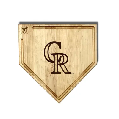 Colorado Rockies Baseball BBQ 17'' x 17'' Home Plate Cutting Board with Trough