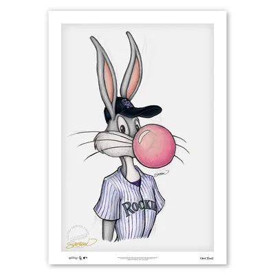 Bugs Bunny Colorado Rockies 24'' x 36'' Looney Tunes Fine Art Print
