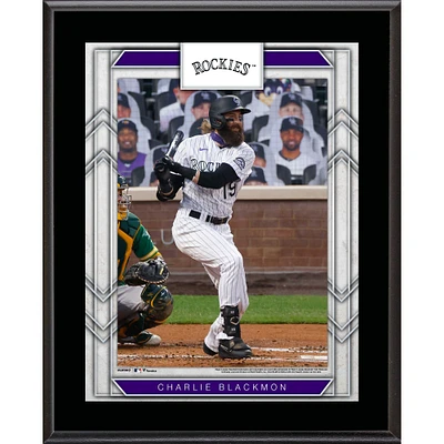 Plaque de nom de joueur sublimée Charlie Blackmon Colorado Rockies 10,5'' x 13''