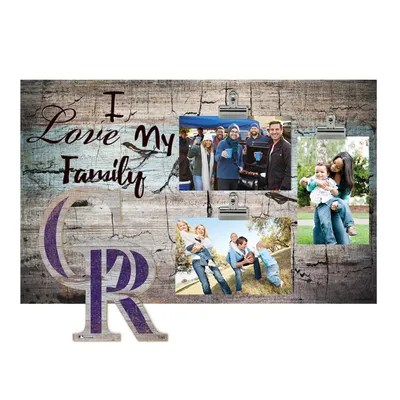 Colorado Rockies 11" x 19" I Love My Family Clip Photo Frame