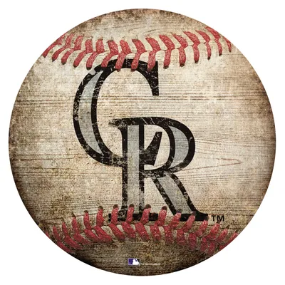 Colorado Rockies 12'' x 12'' Baseball Sign