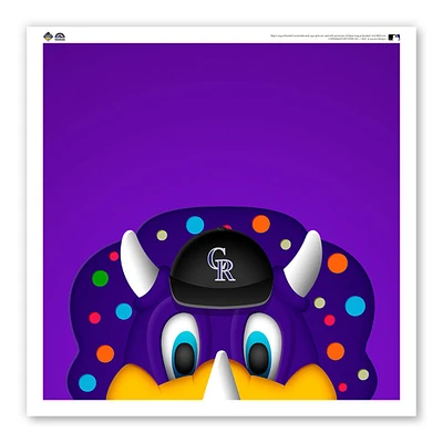 Colorado Rockies 12" x 12" Dinger Affiche Imprimer