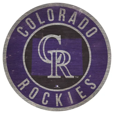 Colorado Rockies 12'' x 12'' State Circle Sign