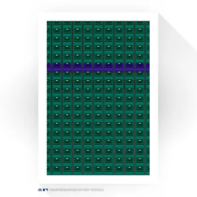 Colorado Rockies 14" x 20" Coors Field Mile High Seats Minimalist Art Giclee Print