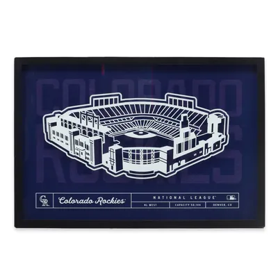 Colorado Rockies 16'' x 23'' Stadium Glass Framed Sign