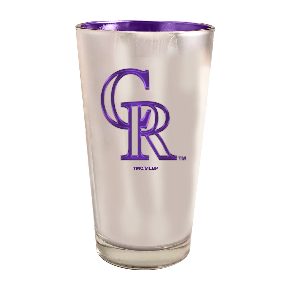 Colorado Rockies 16oz. Electroplated Pint Glass