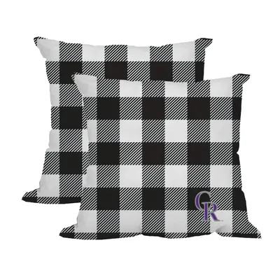 Colorado Rockies 2-Pack Buffalo Check Plaid Outdoor Pillow Set