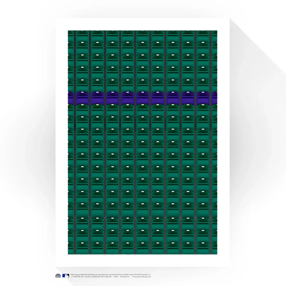 Lids Colorado Rockies 24 x 32 Coors Field Mile High Seats Minimalist Art  Giclee Print