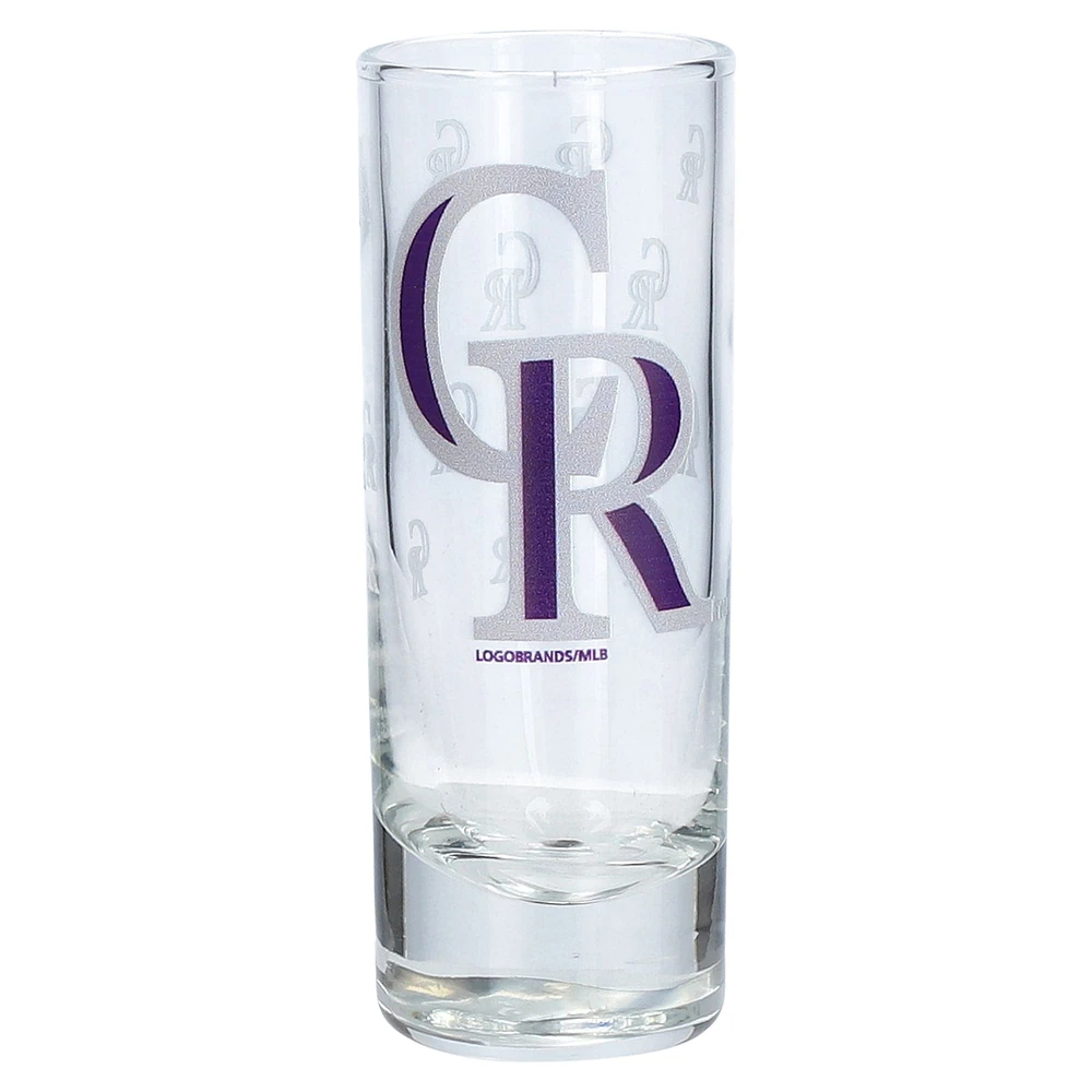 Rocheuses du Colorado 2,5 oz. Grand verre à liqueur gravé au satin