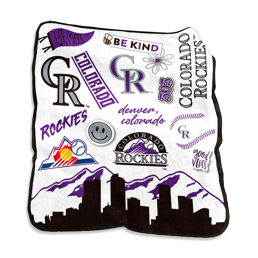 Colorado Rockies 50'' x 60'' Native Raschel Plush Throw Blanket