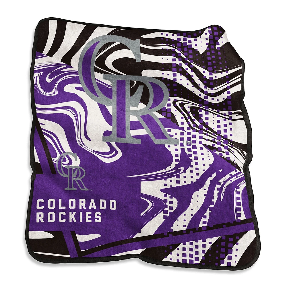 Colorado Rockies Couverture tourbillonnante Raschel 127 x 152,4 cm