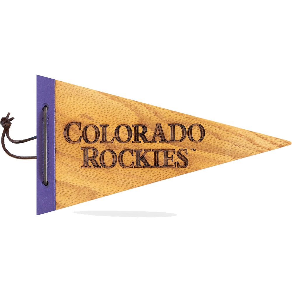 Colorado Rockies 7" x 12" Wood Pennant