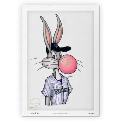 Colorado Rockies Bugs Bunny 14'' x 20'' Limited Edition Fine Art Print