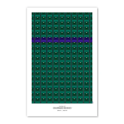 Colorado Rockies Coors Field 11'' x 17'' Minimalist Stadium Poster Art Print
