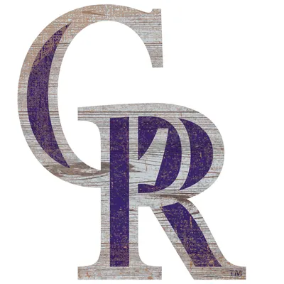 Colorado Rockies 24'' x 24'' Distressed Logo Cutout Sign