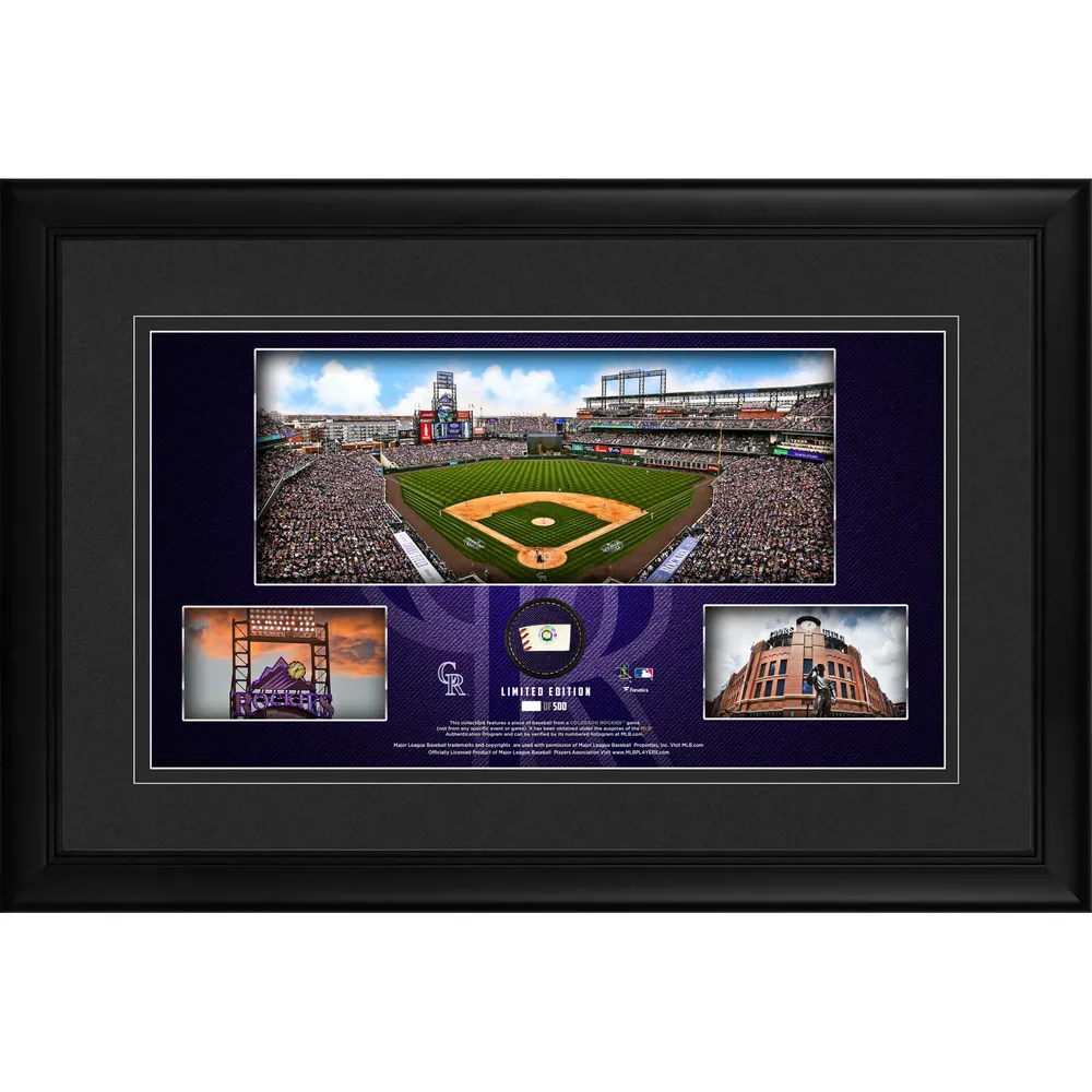 Colorado Rockies Fanatics Authentic Black Framed Logo Jersey