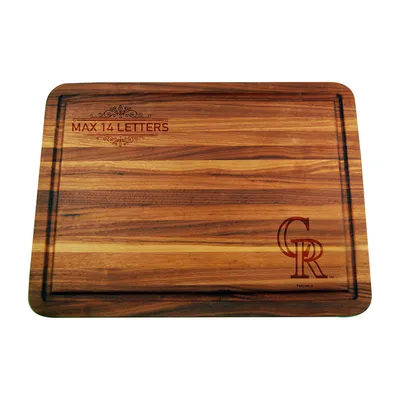 Colorado Rockies Large Acacia Personalized Cutting & Serving Board