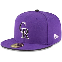 Colorado Rockies New Era Alternate 2 Authentic On Field 59FIFTY - Casquette ajustée Violet