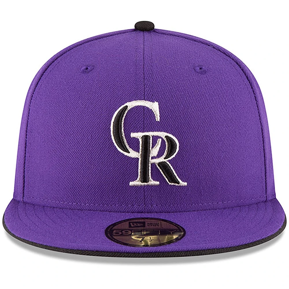 Colorado Rockies New Era Alternate 2 Authentic On Field 59FIFTY - Fitted Hat Purple