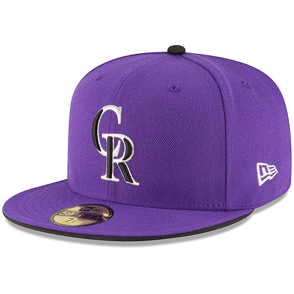 Colorado Rockies New Era Alternate 2 Authentic On Field 59FIFTY - Fitted Hat Purple