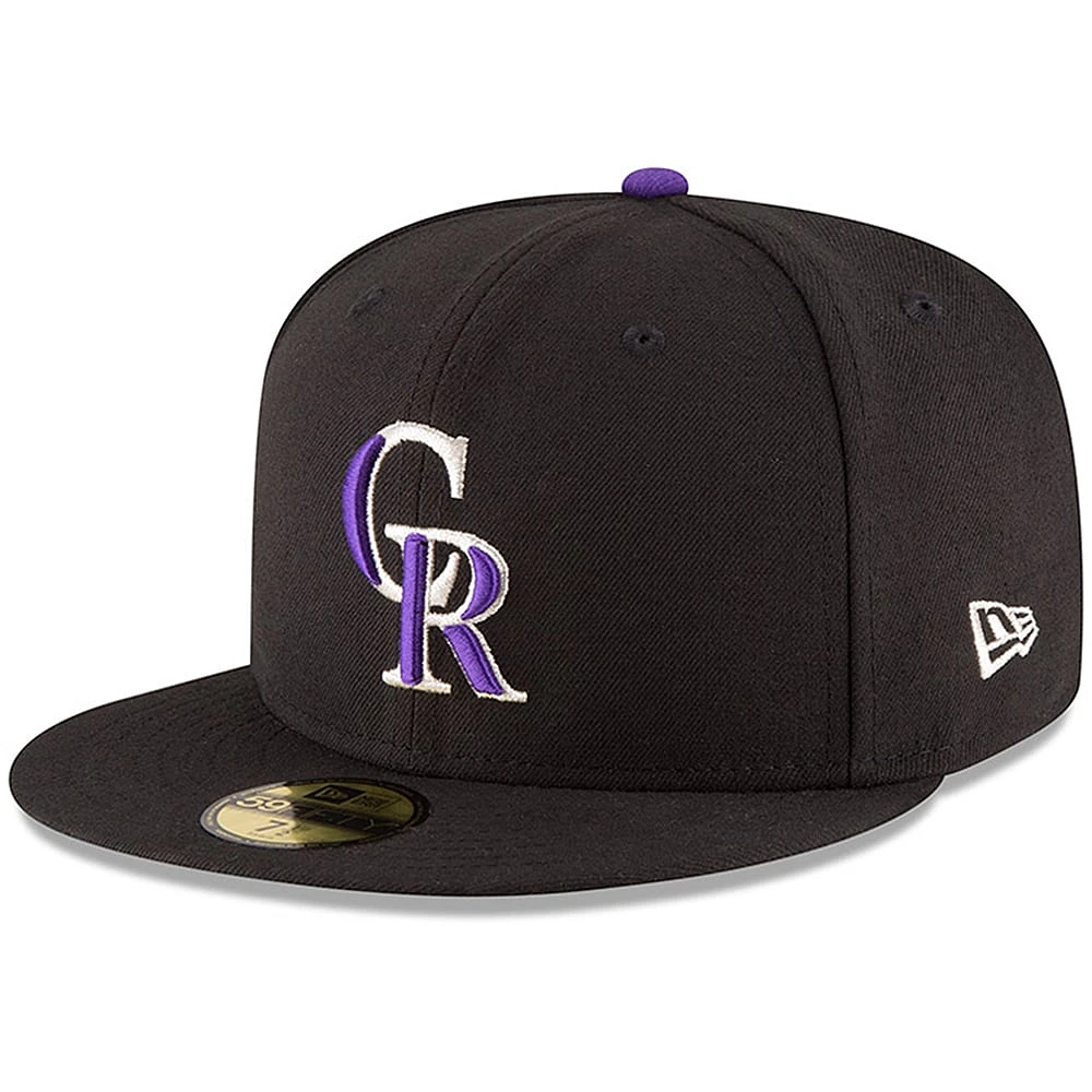 Colorado Rockies New Era Game Authentic Collection On-Field 59FIFTY - Fitted Hat Black