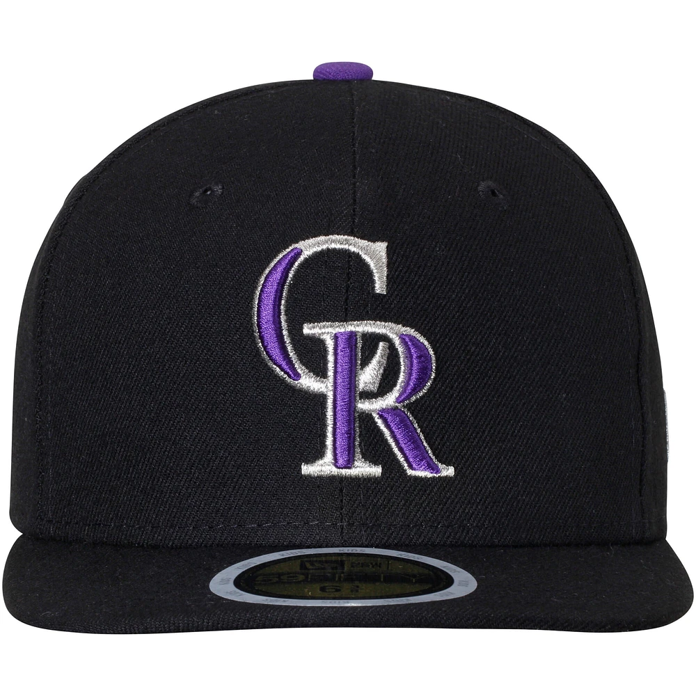 Colorado Rockies New Era Youth Game Authentic Collection On-Field 59FIFTY - Chapeau ajusté Noir