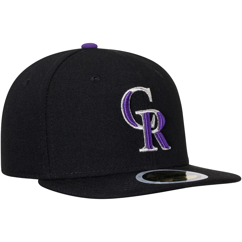 Colorado Rockies New Era Youth Game Authentic Collection On-Field 59FIFTY - Fitted Hat Black