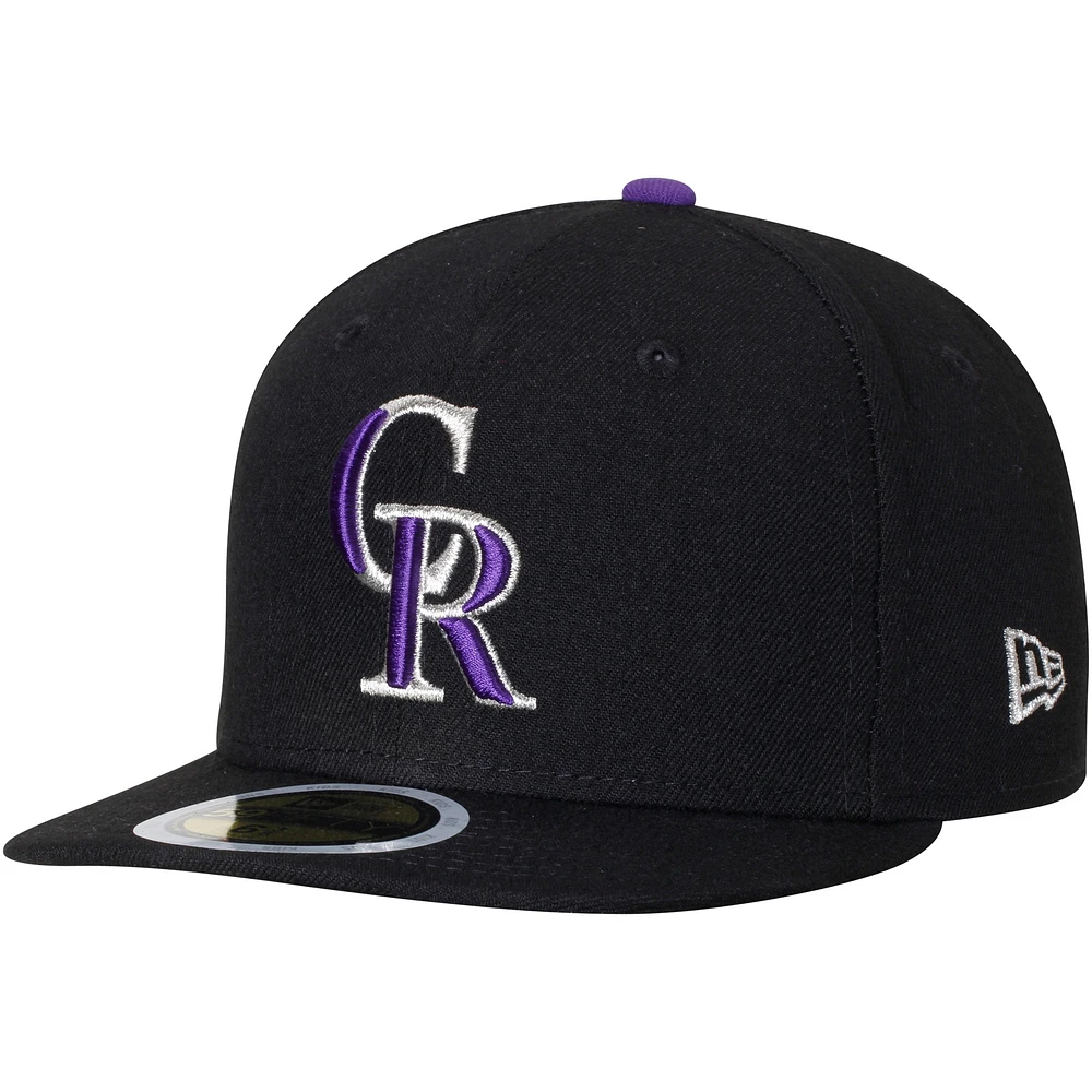 Colorado Rockies New Era Youth Game Authentic Collection On-Field 59FIFTY - Chapeau ajusté Noir