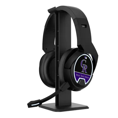 Colorado Rockies Personalized Bluetooth Gaming Headphones & Stand
