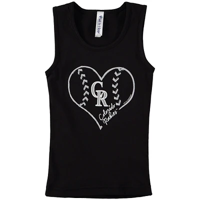 Colorado Rockies Soft as a Grape Youth Cotton Tank Top - Black