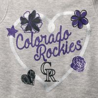 Infant Black/Purple/Gray Colorado Rockies Batter Up 3-Pack Bodysuit Set