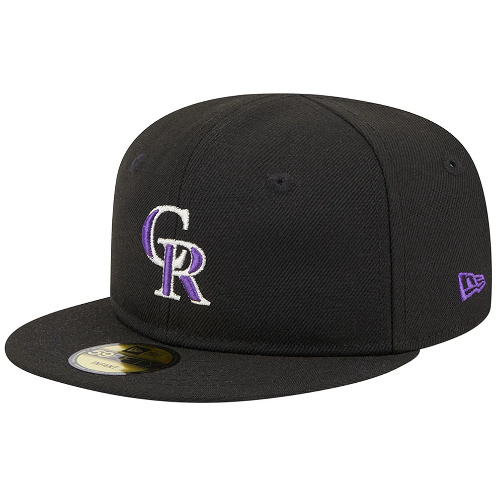 Casquette New Era Colorado Rockies My First 59FIFTY ajustée noire pour bébé