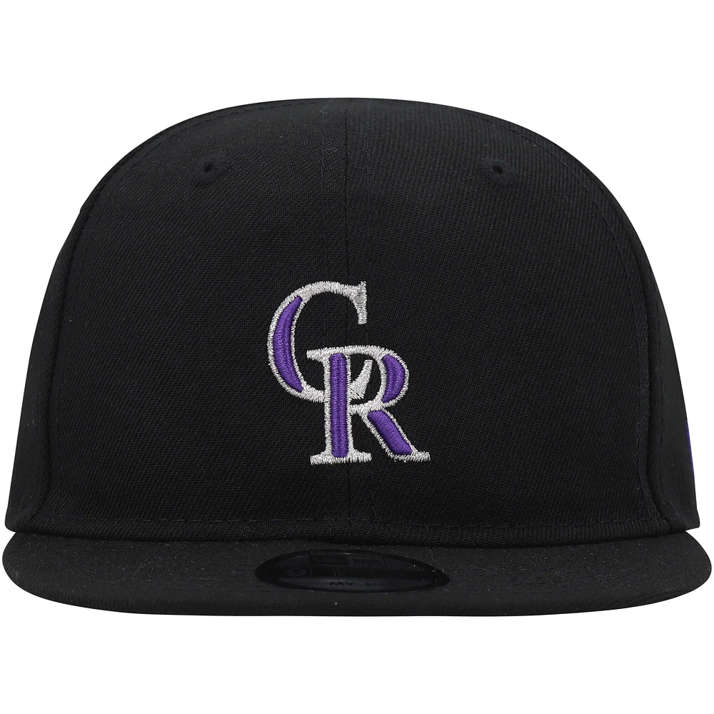 Casquette New Era Colorado Rockies My First 9FIFTY ajustable pour bébé, noir