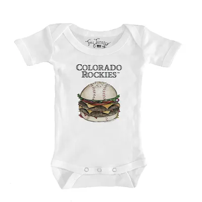 Colorado Rockies Tiny Turnip Infant Burger Bodysuit - White