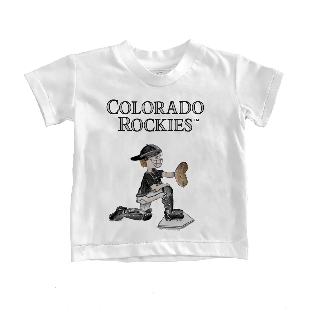 Women's Colorado Rockies Tiny Turnip Black TT Rex T-Shirt